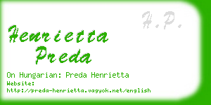 henrietta preda business card